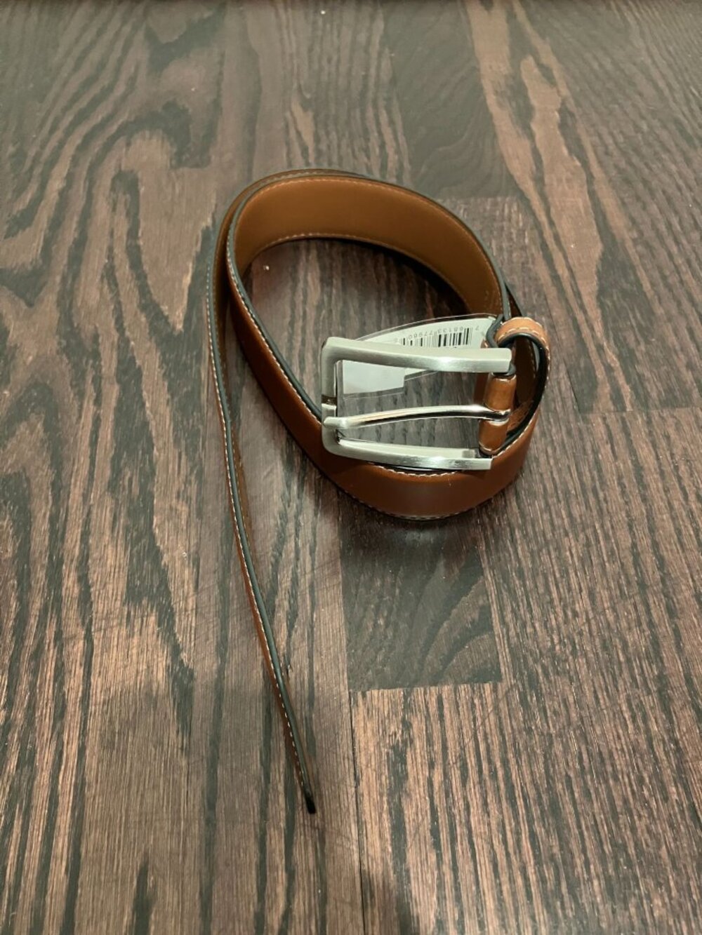 Duchamp London Men's Brown Leather Belt, Cognac, Size 32